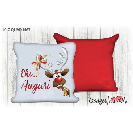 Cuscino Natale quadrato 40x40 -  Ehy...Auguri