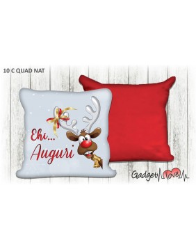 Cuscino Natale quadrato 40x40 -  Ehy...Auguri