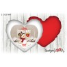 Cuscino Natale cuore 40x40 -  Merry Christmas
