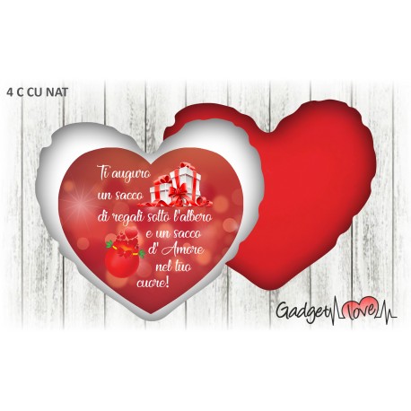 Cuscino Natale cuore 40x40 -  Amore nel tuo cuore