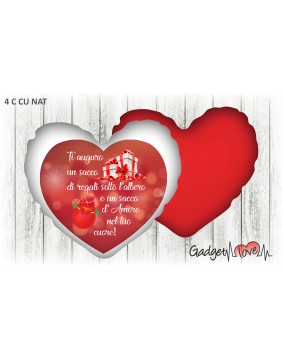 Cuscino Natale cuore 40x40 -  Amore nel tuo cuore