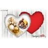 Cuscino Natale cuore 40x40 - Pallina natalizia