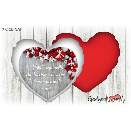 Cuscino Natale cuore 40x40 -  Amore nei nostri cuori