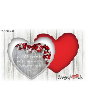 Cuscino Natale cuore 40x40 -  Amore nei nostri cuori