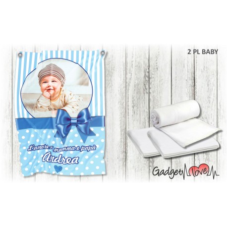 PLAID IN PILE - FIOCCO AZZURRO