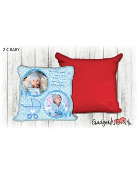Cuscino Baby quadrato 40x40 -  Carrozzino Azzurro