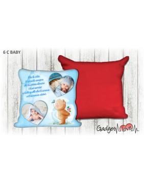 Cuscino Baby quadrato 40x40 - Orsetto azzurro