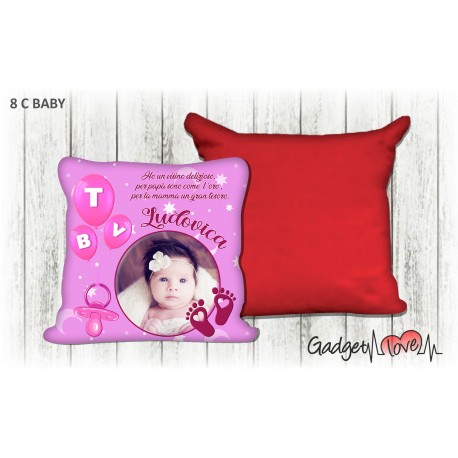 Cuscino Baby quadrato 40x40 - TVB rosa