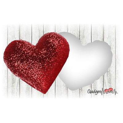Cuscino a cuore 40x40 con pailettes 