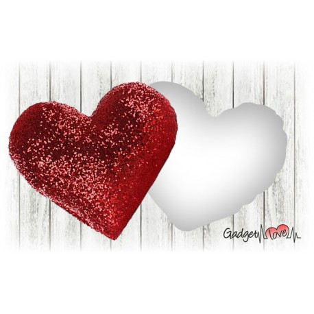 Cuscino a cuore 40x40 con pailettes 