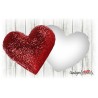 Cuscino a cuore 40x40 con pailettes 