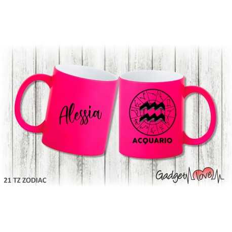 Tazza fluo Segno: Acquario Tazza fluo Segno: Acquario