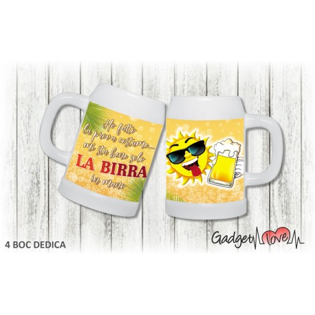 Boccale birra dedica - Sole