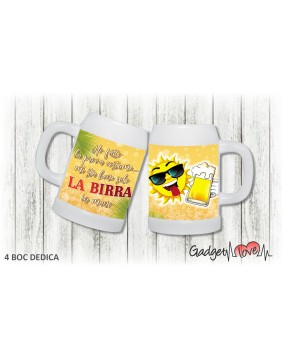 Boccale birra dedica - Sole