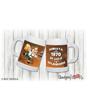 Boccale birra dedica - 50 anni 