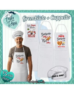 Grembiule + Cappello chef Personalizzati
