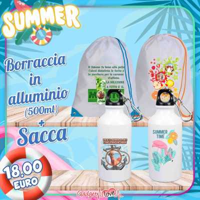 Borraccia in alluminio + sacca