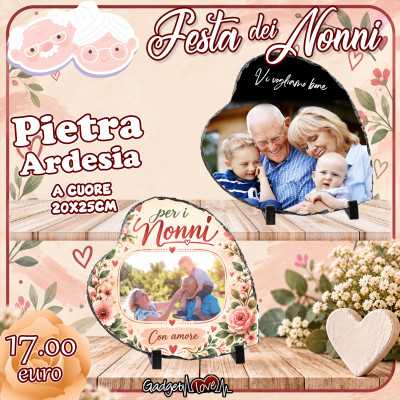 Pietra ardesia a cuore 20x25cm Personalizzata