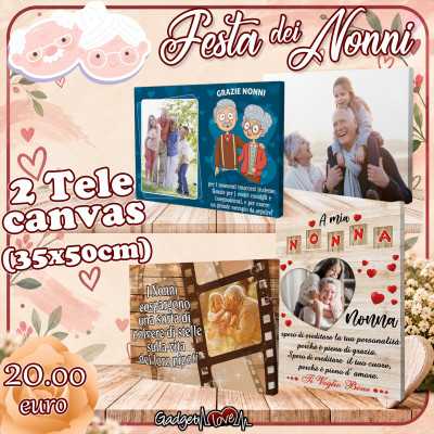 2 Tele canvas 35x50cm Personalizzate