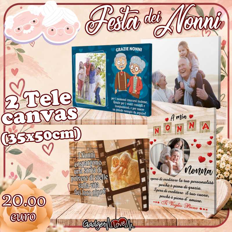 2 Tele canvas 35x50cm Personalizzate