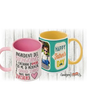 Tazza classica con interno colorato personalizzata