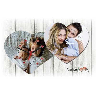 Orologio cuore in vetro personalizzato