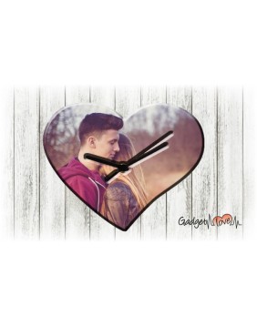 Orologio cuore in vetro personalizzato
