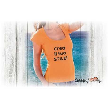 T-Shirt donna ampia scollatura personalizzata T-Shirt donna ampia scollatura personalizzata