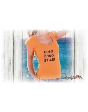 T-Shirt donna ampia scollatura personalizzata