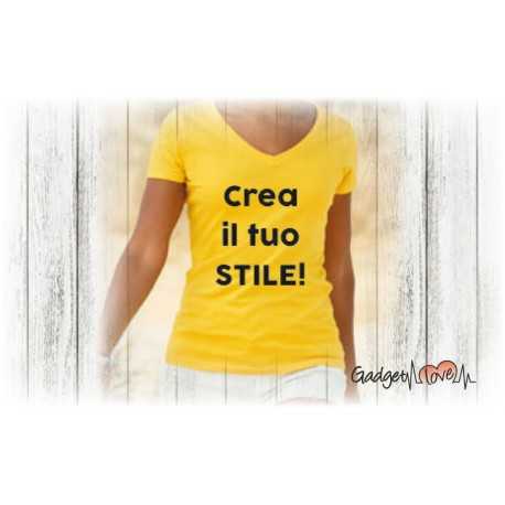 T-Shirt donna collo a V personalizzata T-Shirt donna collo a V personalizzata