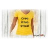 T-Shirt donna collo a V personalizzata