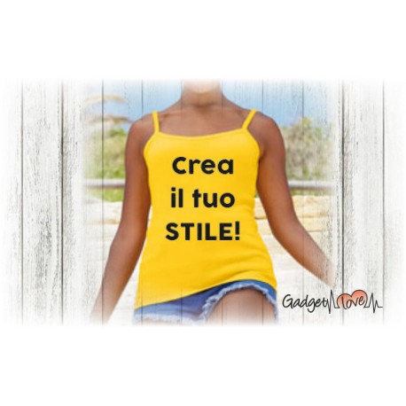 Canotta donna con spalline personalizzata