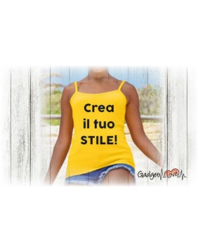 Canotta donna con spalline personalizzata