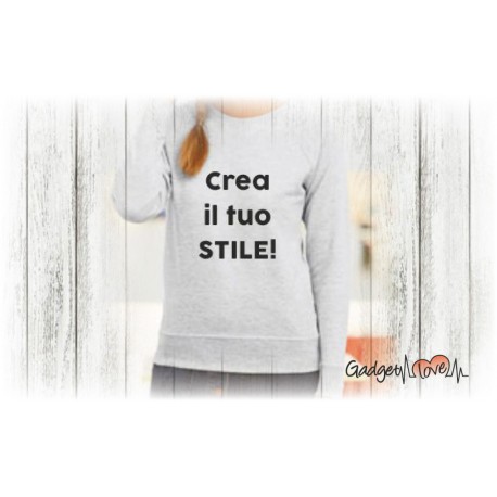 Felpa donna girocollo personalizzata