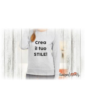 Felpa donna girocollo personalizzata