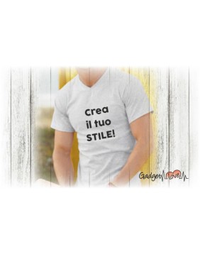 T-Shirt uomo collo a V personalizzata
