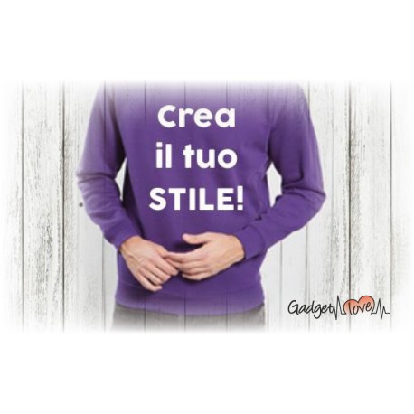 Felpa uomo girocollo personalizzata