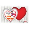 Cuscino cuore 40x40 Super Mamma