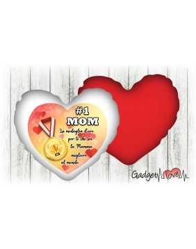 Cuscino cuore 40x40 Medaglia d'oro