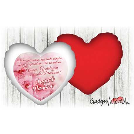 Cuscino cuore 40x40 Auguri Mamma