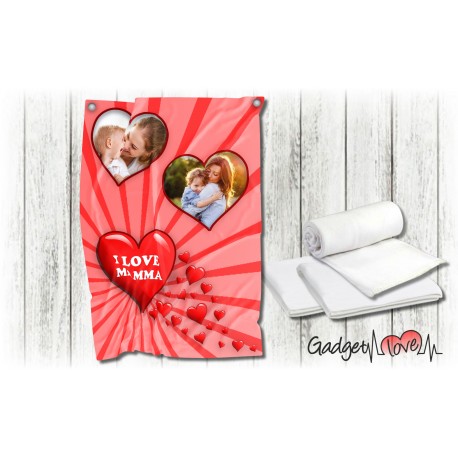 Plaid in pile Love Mamma