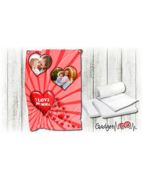 Plaid in pile Love Mamma