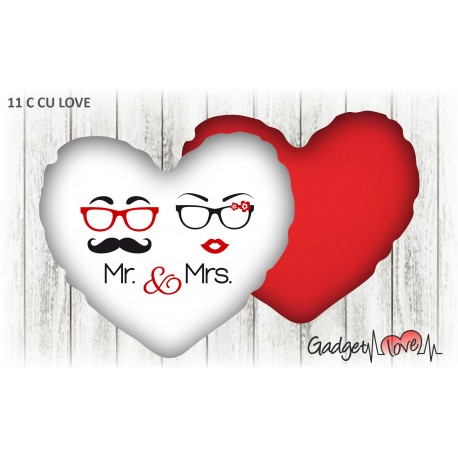 Cuscino cuore 40x40 Mr & Mr's