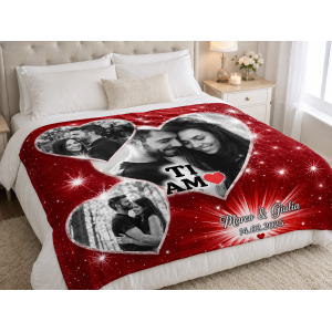 Plaid Love Personalizzato per Coppie | Gadget Love